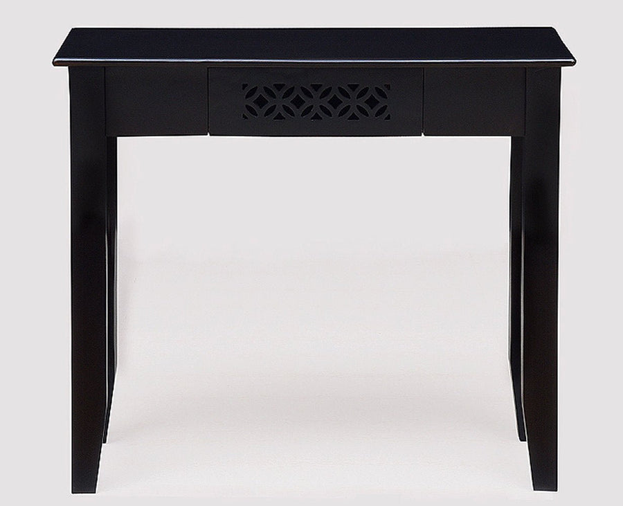 Denpasar Solid Wood Study Table with One Drawer - Study Table - Furniselan - Walnut-Finish