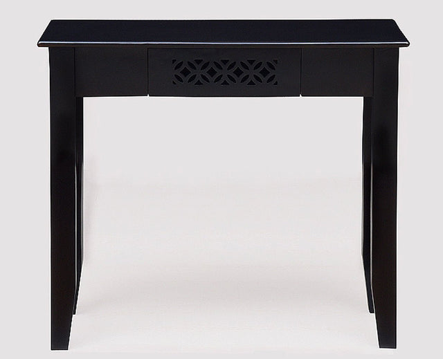 Denpasar Solid Wood Study Table with One Drawer - Study Table - Furniselan - Walnut-Finish