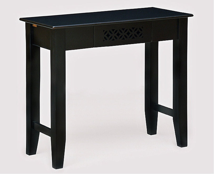 Denpasar Solid Wood Study Table with One Drawer - Study Table - Furniselan - Walnut-Finish