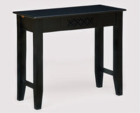 Denpasar Solid Wood Study Table with One Drawer - Study Table - Furniselan - Walnut-Finish