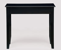 Denpasar Solid Wood Study Table with One Drawer - Study Table - Furniselan - Walnut-Finish
