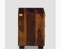 Denver Solid Wood Three Drawer Bedside Table Furniselan-Teak-Finish