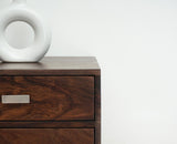 Denver Solid Wood Three Drawer Bedside Table Furniselan-Grey-Finish