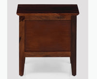 Dnipro Solid Wood Two Drawers Bedside Table - Bedside Table - Furniselan-Rosewood-Fine-Finish
