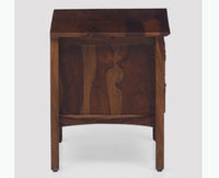Dnipro Solid Wood Two Drawers Bedside Table - Bedside Table - Furniselan-Teak-Finish