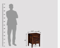 Donetsk Solid Wood Three Drawers Bedside Table - Bedside Table - Furniselan-Teak-Finish