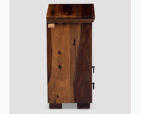 Douala Solid Wood Two Drawers Bedside Table - Bedside Table - Furniselan-Teak-Finish