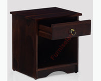 Dubai Solid Wood One Drawer Bedside Table - Bedside Table - Furniselan-Rosewood-Fine-Finish