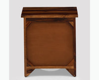 Dubai Solid Wood One Drawer Bedside Table - Bedside Table - Furniselan-Teak-Finish