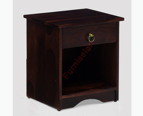 Dubai Solid Wood One Drawer Bedside Table - Bedside Table - Furniselan-Rosewood-Fine-Finish