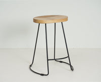 Dublin Solid Wood Kitchen Stool Bar Stool in Natural Finish Furniselan - Natural-Finish