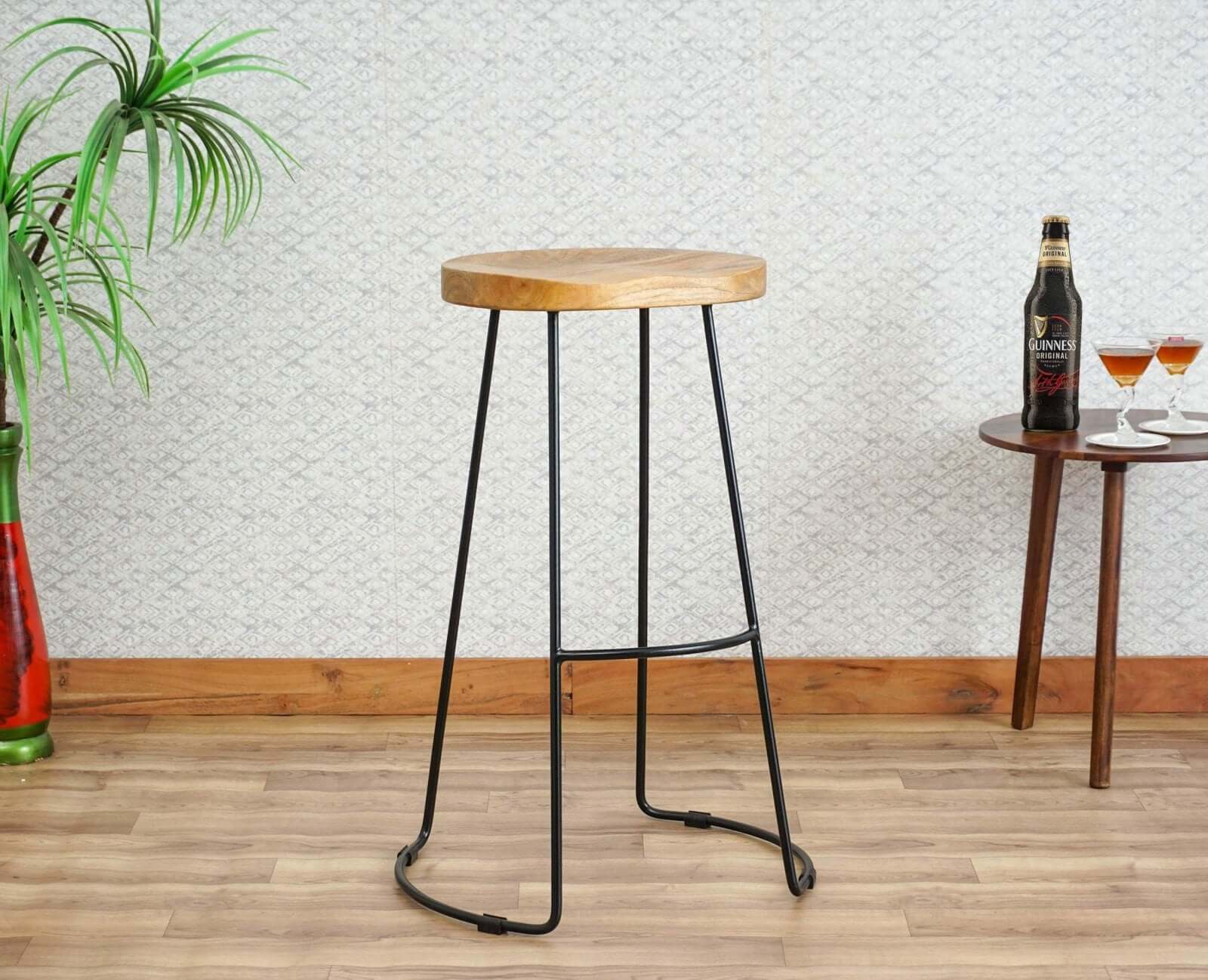 Dublin wood and store metal counter stool