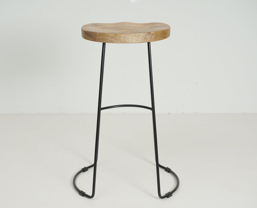 Dublin Solid Wood Kitchen Stool Bar Stool in Natural Finish Furniselan - Natural-Finish