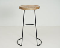 Dublin Solid Wood Kitchen Stool Bar Stool in Natural Finish Furniselan - Natural-Finish