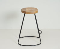 Dublin Solid Wood Kitchen Stool Bar Stool in Natural Finish Furniselan - Natural-Finish
