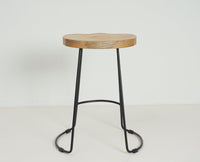 Dublin Solid Wood Kitchen Stool Bar Stool in Natural Finish Furniselan - Natural-Finish