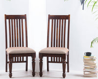 Durban Sheesham Wood Dining Chair Set of Two - Dining Set - Furniselan - Teak-Finish
