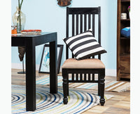 Durban Sheesham Wood Dining Chair Set of Two - Dining Set - Furniselan - Walnut-Finish