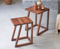 Eric End Table Set Furniselan-Rustic-Teak-Finish