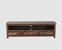 Fly Sheesham Wood Three Drawer TV Cabinet - Tv Cabinet - Furniselan - Grey-Finish