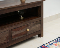 Fly Sheesham Wood Three Drawer TV Cabinet - Tv Cabinet - Furniselan - Grey-Finish