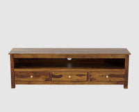 Fly Sheesham Wood Three Drawer TV Cabinet - Tv Cabinet - Furniselan - Teak-Finish