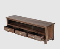 Fly Sheesham Wood Three Drawer TV Cabinet - Tv Cabinet - Furniselan - Grey-Finish