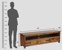Fly Sheesham Wood Three Drawer TV Cabinet - Tv Cabinet - Furniselan - Teak-Finish