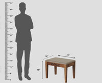Frankfurt Sheesham Wood 1 Seater Dining Bench for Living Room Dining Room - Bench - Furniselan - Rustic-Teak-Finish