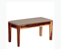 Frankfurt Sheesham Wood 2 Seater Dining Bench for Living Room - Bench - Furniselan - Rustic-Teak-Finish