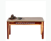 Frankfurt Sheesham Wood 2 Seater Dining Bench for Living Room - Bench - Furniselan - Rustic-Teak-Finish