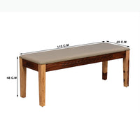 Frankfurt Sheesham Wood 3 Seater Dining Bench for Living Room - Bench - Furniselan - Rustic-Teak-Finish