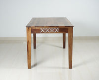 Frankfurt Sheesham Wood 6 Seater Dining Table Set with 4 Chair & 1 Bench for Dining Room - Dining Set - Furniselan - Rustic-Teak-Finish