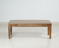 Frankfurt Sheesham Wood 6 Seater Dining Table Set with 4 Chair & 1 Bench for Dining Room - Dining Set - Furniselan - Rustic-Teak-Finish