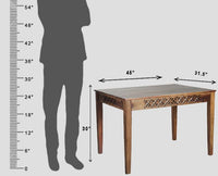 Frankfurt Sheesham Wood Seater Dining Table Set with 4 Chair for Dining Room - Dining Set - Furniselan - Rustic-Teak-Finish