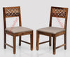 Frankfurt Sheesham Wood Set with Cushion Dining Study Room Set of 2 - Wooden Chairs - FurniselanFurniselan