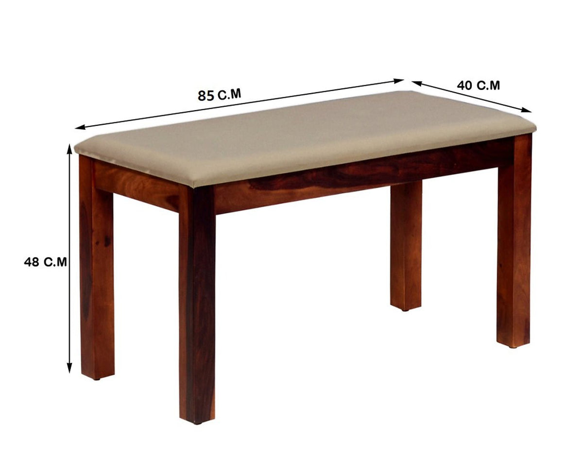 Buy Sheesham Wood Seater Dining Bench for Living Room Online on
