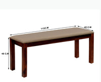 Freetown Sheesham Wood 3 Seater Dining Bench for Living Room - Bench - Furniselan - Rosewood-Fine-Finish