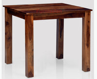 Freetown Sheesham Wood 4 Seater Dining Table Set with 4 Chair for Dining Room - Dining Set - Furniselan - Rustic-Teak-Finish