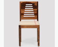 Freetown Sheesham Wood 4 Seater Dining Table Set with 4 Chair for Dining Room - Dining Set - Furniselan - Rustic-Teak-Finish