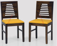 Freetown Sheesham Wood 4 Seater Dining Table Set with 4 Chair for Dining Room - Dining Set - Furniselan - Teak-Finish