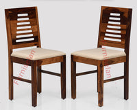 Freetown Sheesham Wood 6 Seater Dining Table Set with 6 Chair for Dining Room - Dining Set - Furniselan - Rustic-Teak-Finish