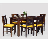 Freetown Sheesham Wood 6 Seater Dining Table Set with 6 Chair for Dining Room