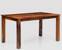 Freetown Sheesham Wood 6 Seater Dining Table Set with 6 Chair for Dining Room - Dining Set - Furniselan - Rustic-Teak-Finish