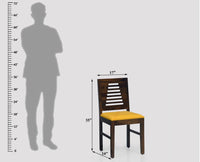 Freetown Sheesham Wood Multipurpose Dining Chair Set of Two with Cushion - Wooden Chairs - Furniselan - Teak-Finish