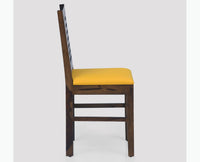 Freetown Sheesham Wood Multipurpose Dining Chair Set of Two with Cushion - Wooden Chairs - Furniselan - Teak-Finish