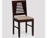Freetown Sheesham Wood Multipurpose Dining Chair Set of Two with Cushion - Wooden Chairs - Furniselan - Rosewood-Fine-Finish