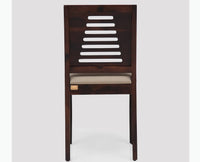 Freetown Sheesham Wood Multipurpose Dining Chair Set of Two with Cushion - Wooden Chairs - Furniselan - Rosewood-Fine-Finish