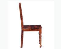 Gaza Sheesham Wood Study Dining Chair Set of Two - Wooden Chairs - Furniselan - Maple-Finish