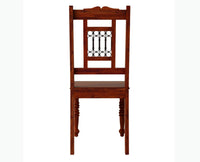 Gaza Sheesham Wood Study Dining Chair Set of Two - Wooden Chairs - Furniselan - Maple-Finish